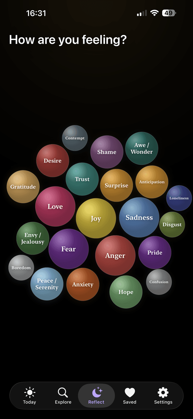 Reflect emotion picker